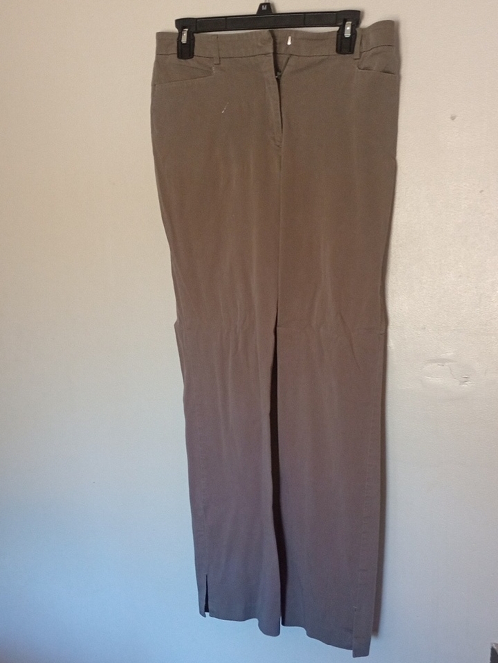 New York & Company Taupe Wide-Leg Dress Pants Office Careerwear Classic